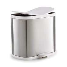 Load image into Gallery viewer, Joseph Joseph Split Step Trash Can Recycle Bin Dual Compartments Removable Buckets, 1.6 Gallon/6 Liter, Stainless Steel