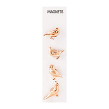 Load image into Gallery viewer, Three By Three Seattle Solid Cast Bird Magnets Copper Pack of 4 (22233)