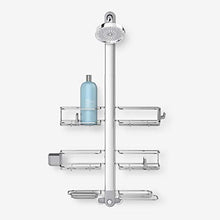 Load image into Gallery viewer, simplehuman Adjustable Shower Caddy XL, Stainless Steel and Anodized Aluminum