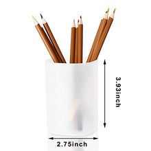 Load image into Gallery viewer, Marbrasse Desk Organizer - 6Pcs Pen Holder Cup Storage,Pen Organizer Stationery Caddy for Office, School, Home Supplies Translucent White