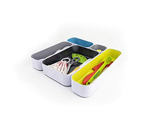 Load image into Gallery viewer, Three By Three Seattle Drawer Organizer Pack of 5, 2", Spring green/Black/Sky Blue/Stripes (52292)