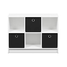 Load image into Gallery viewer, FURINNO Basic 3x2 Bookcase Storage, White/Black