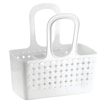 Load image into Gallery viewer, iDesign Orbz Plastic Bathroom Shower Tote, Small Divided College Dorm Caddy for Shampoo, Conditioner, Soap, Cosmetics, Beauty Products, 11.75" x 6" x 12", White