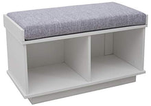 Load image into Gallery viewer, Amazon Brand – Ravenna Home Upholstered Entryway Cushioned Storage Bench - 31 1/2-Inch, White