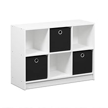 Load image into Gallery viewer, FURINNO Basic 3x2 Bookcase Storage, White/Black