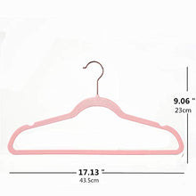 Load image into Gallery viewer, AREKUAEI Premium Blush Pink Velvet Hangers (Pack of 50) Heavyduty - Non Slip - Velvet Suit Hangers - Copper/Rose Gold Hooks,Space Saving Clothes Hangers