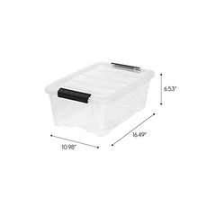 Load image into Gallery viewer, IRIS USA TB Clear Stack & Pull Storage Box, 12 Qt, 6 Count