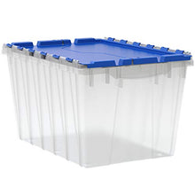 Load image into Gallery viewer, Akro-Mils 66486CLDBL 12-Gallon Plastic Storage KeepBox with Attached Lid, 21-1/2-Inch by 15-Inch by 12-1/2-Inch, Semi Clear