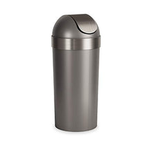 Load image into Gallery viewer, Umbra Venti Swing-Top 16.5-Gallon Kitchen Trash Large, 35-inch Tall Garbage Can for Indoor, Outdoor or Commercial Use, Pewter