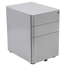 Load image into Gallery viewer, Flash Furniture Modern 3-Drawer Mobile Locking Filing Cabinet with Anti-Tilt Mechanism and Hanging Drawer for Legal & Letter Files, Gray