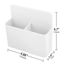 Load image into Gallery viewer, MoKo Pack of 2 Magnetic Dry Erase Marker Holder, Magnetic Pen Pencil Holder Storage Organizer for Whiteboard, Refrigerator and Other Magnetic Surfaces, White
