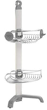 Load image into Gallery viewer, simplehuman Corner Shower Caddy, Stainless Steel and Anodized Aluminum