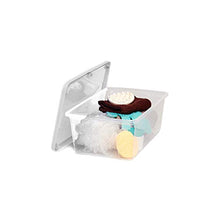 Load image into Gallery viewer, Homz Plastic Storage Bins, Snap Lock White Lids, 6 Quart, Clear, Stackable, 10-Pack