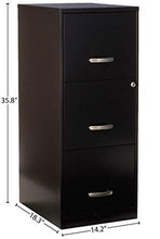 Load image into Gallery viewer, Lorell LLR18573 File Cabinet, 35.5"x14.3"x18", Black