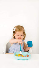 Load image into Gallery viewer, BEABA Second Stage Silicone Spoons for Self Feeding Babies, Silicone Suction Plate + Second Stage Ergonomic Baby Cutlery
