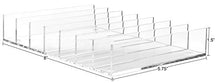 Load image into Gallery viewer, Mantello BPA-Free Acrylic 7-Section Divided Makeup Palette Organizer Holder - Ideal for Adding Storage on Bathroom Counter-Tops - Easy to Clean - 8 in x 5.75 in x 1.5 in - Clear
