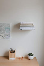 Load image into Gallery viewer, Umbra Conceal Floating Bookshelf, Large, Silver, Set of 3