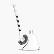 Load image into Gallery viewer, simplehuman Toilet Brush with Caddy, Stainless Steel, White
