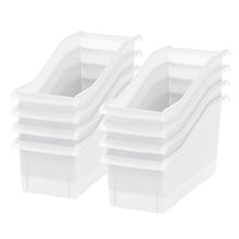 Load image into Gallery viewer, IRIS USA Connecting Book Bin, 8 Pack, Clear 586133