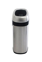 Load image into Gallery viewer, iTouchless 16 Gallon Oval Open Top Trash Can and Recycle Bin with Odor Control System, Stainless Steel Commercial Grade, Large 12-Inch Opening, for Home, Restaurant, Restroom, Office, 61 Liter
