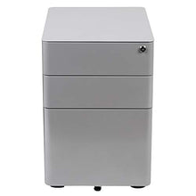 Load image into Gallery viewer, Flash Furniture Modern 3-Drawer Mobile Locking Filing Cabinet with Anti-Tilt Mechanism and Hanging Drawer for Legal & Letter Files, Gray