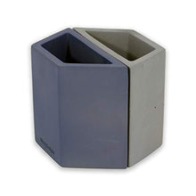 Load image into Gallery viewer, Wit & Delight - Concrete Pencil Holder | Size: 4" x 3.25" | Set of 2 | Blue