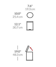 Load image into Gallery viewer, simplehuman 4.5 Liter / 1.2 Gallon Round Bathroom Step Trash Can, Brushed Stainless Steel