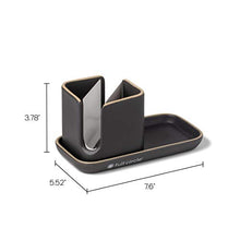 Load image into Gallery viewer, Full Circle Stash, Ceramic Sink Caddy, Gray and White, 11"