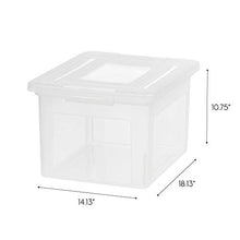 Load image into Gallery viewer, IRIS USA FB-21EE Letter Size File Box, Letter & Legal, Clear, 4 Count