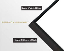 Load image into Gallery viewer, Beauty4U Full Length Mirror with Hanging Hooks for Door, Wall Mounted Decoration Dressing Mirror, Black, 50” x 14”