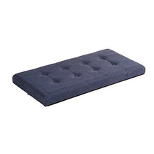 Load image into Gallery viewer, Seville Classics Foldable Tufted Storage Bench Ottoman, Midnight Blue