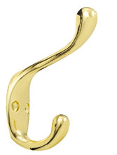 Load image into Gallery viewer, Liberty B42302Q-PB-C5 3-Inch Heavy Duty Coat and Hat Hook, Polished Brass