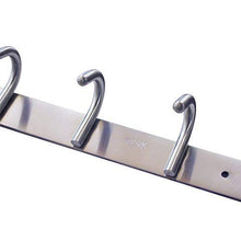 Load image into Gallery viewer, Coat Hook Rack with 8 Round Hooks - Premium Modern Wall Mounted - Ultra durable with solid steel construction, Brushed stainless steel finish, Super easy installation, Rust and water proof