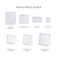 Load image into Gallery viewer, Stasher Platinum Silicone Food Grade Reusable Storage Bag, Aqua (Snack) | Reduce Single-Use Plastic | Cook, Store, Sous Vide, or Freeze | Leakproof, Dishwasher-Safe, Eco-friendly, Non-Toxic | 9.9 Oz