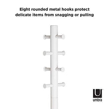Load image into Gallery viewer, Umbra Pillar Coat Rack, W/STOOL, White Wood