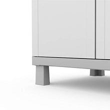 Load image into Gallery viewer, Keter Storage Cabinet with Doors and Shelves for Tool and Home Organization, White & Grey