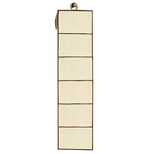 Load image into Gallery viewer, Ziz Home Hanging Closet Organizer with Zipper | 6 Shelves 12”x 12” 48" Closet Organizers and Storage Hanging Sweater Organizer for Closet Storage Hanging Clothes Sweater Shoe Storage Shelf