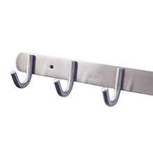 Load image into Gallery viewer, Coat Hook Rack with 8 Round Hooks - Premium Modern Wall Mounted - Ultra durable with solid steel construction, Brushed stainless steel finish, Super easy installation, Rust and water proof
