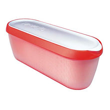 Load image into Gallery viewer, Tovolo Glide-A-Scoop Ice Cream Tub Reusable Container With Non-Slip Base, Stackable on Freezer Shelves, BPA-Free, 1.5 Quart, Strawberry Sorbet