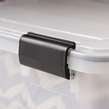 Load image into Gallery viewer, IRIS USA UCB-SD WEATHERTIGHT Storage Box, 46.6 Qt, Clear/Black, 2 Count