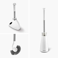 Load image into Gallery viewer, simplehuman Toilet Brush with Caddy, Stainless Steel, White