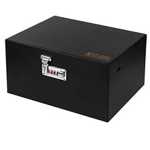 Load image into Gallery viewer, Next Level!! Black Wooden Stash Box with Rolling Tray for Herbs and Accessories, Store Grinders, Papers, Portable Organizer