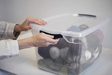 Load image into Gallery viewer, Rubbermaid Cleverstore Clear 30 QT Pack of 6 Stackable Plastic Storage Containers with Durable Latching Clear Lids