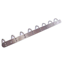 Load image into Gallery viewer, Coat Hook Rack with 8 Round Hooks - Premium Modern Wall Mounted - Ultra durable with solid steel construction, Brushed stainless steel finish, Super easy installation, Rust and water proof
