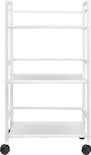 Load image into Gallery viewer, Ameriwood Home Marshall 3-Shelf Metal Rolling Utility Cart, White