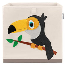 Load image into Gallery viewer, CLCROBD Foldable Animal Cube Storage Bins Fabric Toy Box/Chest/Organizer for Kids Nursery, 13 inch (Toucan)