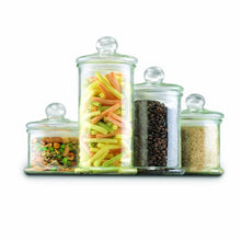 Load image into Gallery viewer, Anchor Hocking Apothecary Jar Canister Set with Ball Lid, 4-Piece Set, Clear Glass -