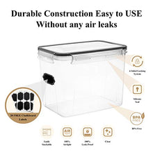 Load image into Gallery viewer, Airtight Food Storage Containers - Wildone Cereal & Dry Food Storage Container Set of 6(Black Lid), Leak-proof & BPA Free, With 1 Measuring Cup & 20 Chalkboard Labels & 1 Chalk Marker