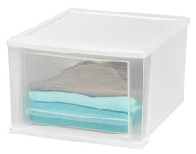 Load image into Gallery viewer, IRIS USA, Inc. 17 Quart Stacking Drawer, 4 Pack, White (129899)