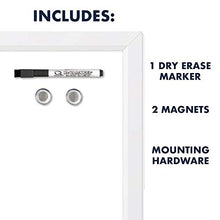 Load image into Gallery viewer, Quartet Magnetic Whiteboard, 17" x 23" Small White Board for Wall, Dry Erase Board for Kids, Perfect for Home Office & Home School Supplies, Dry Erase Marker, Magnets, White Frame (MWDW1723M-WT)